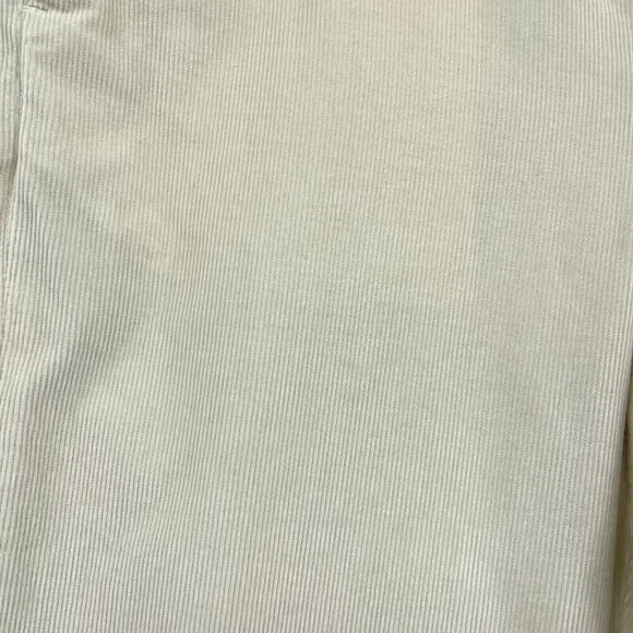 Soeur Otto Trousers Ivory Corduroy Straight Leg Pants 100% Cotton